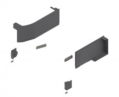 BLUM 23K8000 Aventos HK Top zaślepki do S-D, ciemnoszara