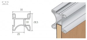 S-profil S22 2,7m srebrny