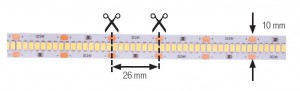 StrongLumio Taśma LED 26W/m 24V (304 LED/m) 10mm ciepły biały