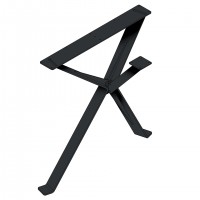 MILADESIGN stelaż stołowy krawędziowy EX 72080, czarny, 720 mm