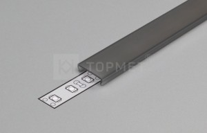 StrongLumio Listwa maskująca do profili LED nasuwana czarna 1000mm