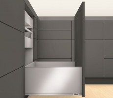 K-BLUM Legrabox F 500mm/40kg,czarny,wkręt+mata antypośli.Ago-Kristall 60 czarna