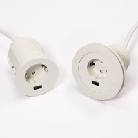 VersaTag 1x 230V, 1x USB-A, biały, Schuko