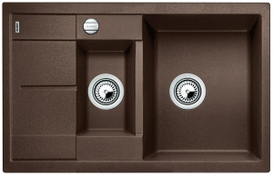 BLANCO 515044 zlewozmywak METRA 6 S Compact kawowy z korkiem SILGRANIT PuraDur