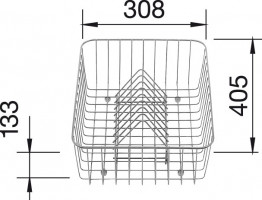 BLANCO 507829 kosz na naczynia z suszarką ze stali nierdzewnej