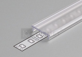 StrongLumio listwa maskująca do LED profili 14 wciskana przeźroczysta 3000mm