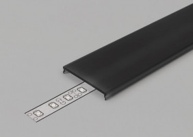 StrongLumio listwa maskująca do LED profili 14 wciskana czarna 4000mm