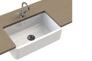 BLANCO 525163 Zlewozmywak VILLAE Farmhouse Single - ceramiczny PuraPlus® biały