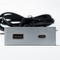 VersaPick, 1x USB A/C, prostokąt, stal nierdzewna