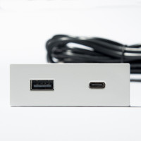 VersaPick, 1x USB A/C, prostokąt, biały matowy RAL 9003