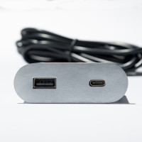 VersaPick, 1x USB A/C, owalny, stal nierdzewna