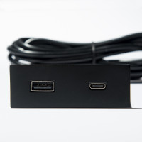 VersaPick, 1x USB A/C, prostokąt, czarny matowy