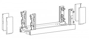 HETTICH 9257143 AvanTech You mocowania pod indyw. materiał 187/650 srebrne L