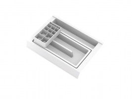 GOLLINUCCI Organizer łazienkowy z akcesoriami o gł. 350 mm, biały 241x322x85
