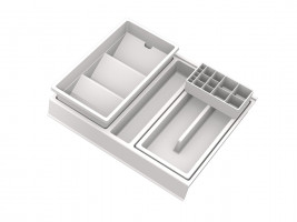 GOLLINUCCI Organizer łazienkowy z akcesoriami o gł. 400 mm, biały 308x372x90