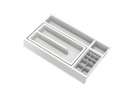 GOLLINUCCI Organizer łazienkowy z akcesorami o gł. 400 mm, biały 241x372x53