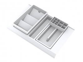 GOLLINUCCI Organizer łazienkowy z akcesoriami o gł. 450 mm, biały 308x422x90