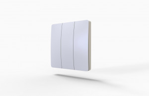 STRONG  Lumio Bezprzewodowy włącznik samozasilający - biały, 3 przyciski