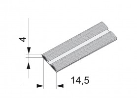 SEVROLL szczotka odbojowa wpuszczana 14,5x4 mm