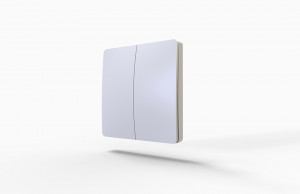 STRONG Lumio Bezprzewodowy włącznik samozasilający - biały, 2 przyciski