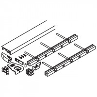 HAWA-25481 Folding Concepta 25 profil dolny, 2000 mm, srebrny