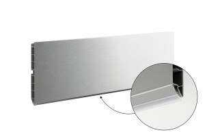 SCILM cokół 100 mm (4 m), szczotkowane aluminium