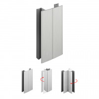 SCILM elastyczne złącze 120 mm, szczotkowane aluminium