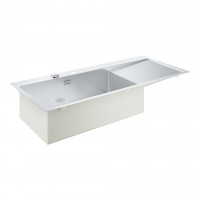 GROHE 31581SD1 Dřez K1000 80-S 1160 x 520mm dřez vlevo nerez ocel, kartáčovaná