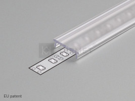 StrongLumio listwa maskująca do LED profili wciskana przeźroczysta 2000mm