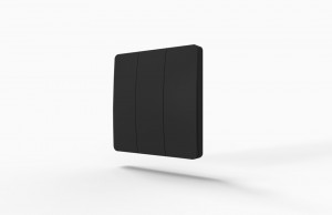 StrongLumio  Bezprzewodowy włącznik samozasilający - czarny, 3 przyciski