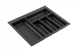 Wkład na sztućce Classico Kristall softTouch (522 x 424 mm) czarny