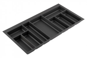 Wkład na sztućce Classico Kristall softTouch 90 (822 x 424 mm) czarny