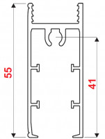 SEVROLL 05799 GM 18 maskownica dolna 2,35 m, 18mm srebrna