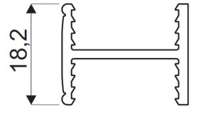 SEVROLL 05804 GM 18 listwa łącząca H18 3m, srebrna