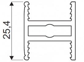 SEVROLL 05926 GM 18 listwa łącząca H25 3m czarny mat