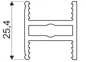 SEVROLL 05806 GM 18 listwa łącząca H25 3m, srebrna