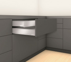 K-BLUM Legrabox M 500mm/70 kg, Blumotion/TOB, karbon czarny CS-M, wkręt