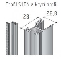 S-profil S10N srebrny elox 2,7m