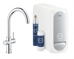 GROHE 31455001 Blue Home chrom, zestaw startowy z odpływem w kształcie C