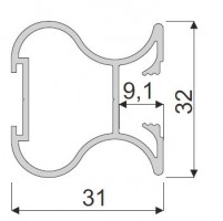 IC-rączka Berlin 10 mm EU szampan 5,3m