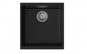 StrongSinks S3 Zlewozmywak granit Hron 430, 430x460mm, bez ociekacza, czarny