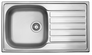 StrongSinks S1 Zlew Mohan stal nierdz. satyn.  860x500, z okap.,montaż od góry