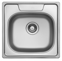 StrongSinks S1 Zlew Tyne stal nierdzewna polerowana 506x506, montaż od góry