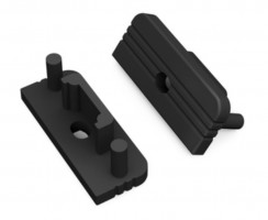 StrongLumio końcówki do listwy Surface 10 czarne (para)