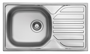 StrongSinks S1 Eko Zlew stal nierdz. satyn. 760x435, z ociekaczem,montaż od góry