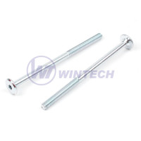 Złącze meblowe M6x90 ocynk biały z płaskim łbem 15mm