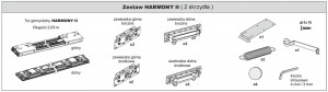 SEVROLL 05886 Harmony II zestaw okuć dla 2 drzwi