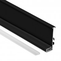 TULIP Gola profil drzwiowy J z LED 4,1m czarny matowy