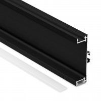TULIP Gola profil drzwiowy C z LED 4,1m czarny matowy