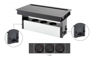 VersaFlap Mono 2.0, 3x 230V, czarny mat